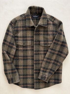 McNeal Men’s Plaid Wool Blend Shacket Shirt Jacket Size L